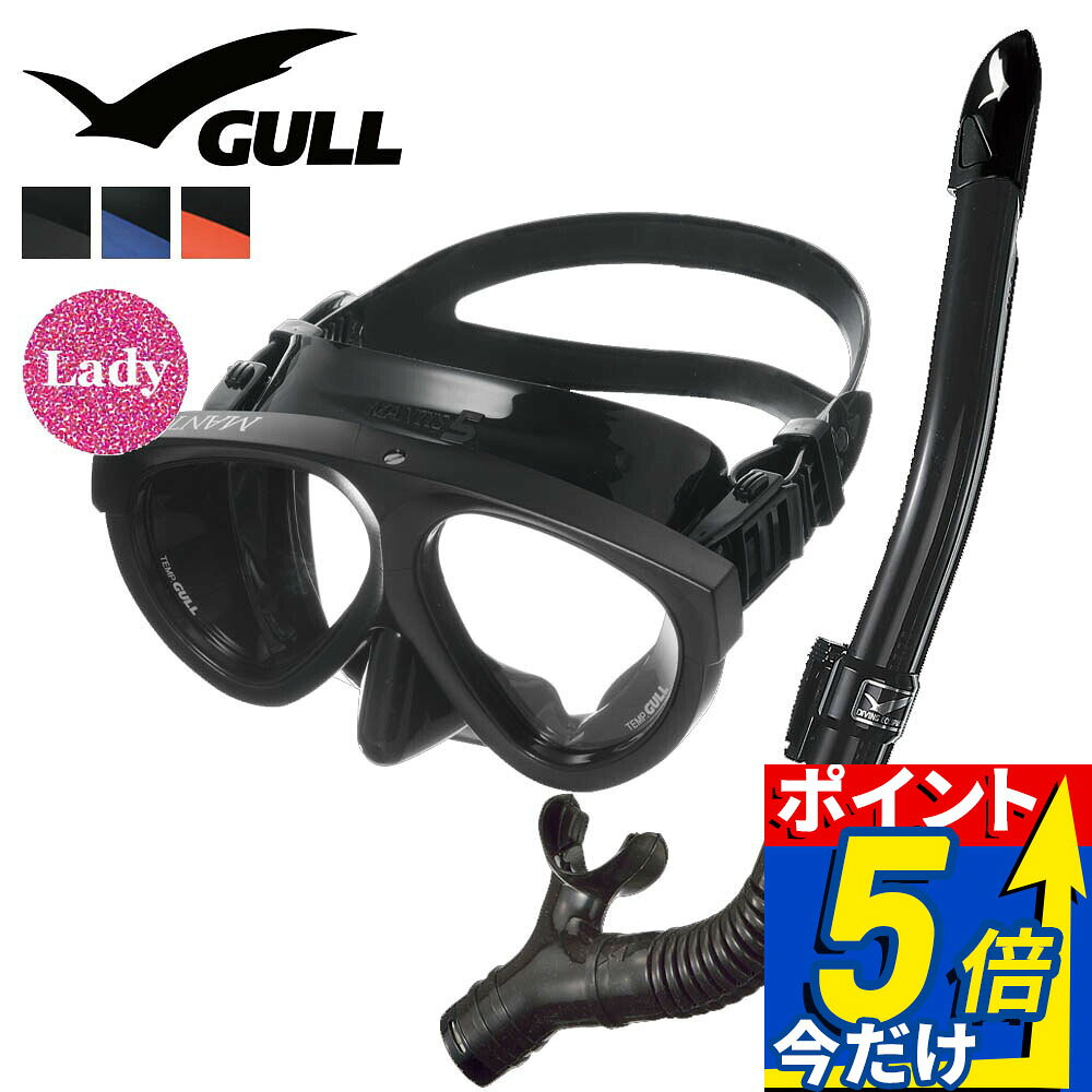 GULL 軽器材セット ダイビング マスク シュノーケル セット 軽器材 2点セット マンティス 5 レイラドライ ダイビングマスク スノーケル シュノーケリングセット スキューバダイビング 度付き 対応 