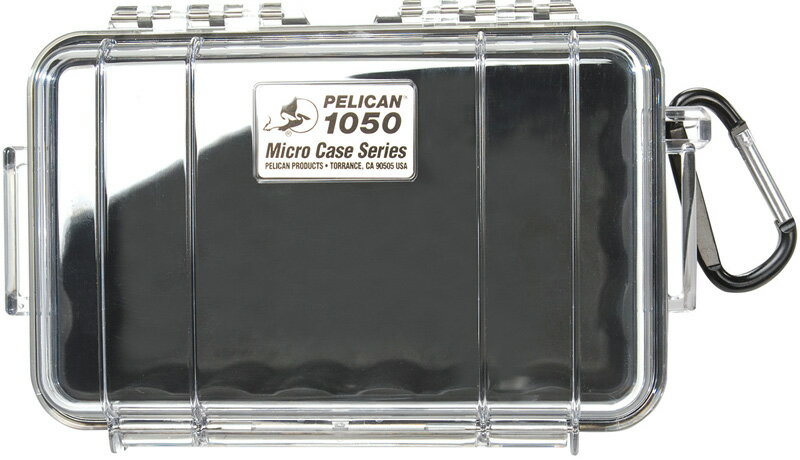 PELICAN（ペリカン） マイクロケース 1050 BLACK/CLEAR [ブラック/クリア] [1050-025-100] 携帯電話 デジカメケース 保護ケース スキューバダイビング ハードケース