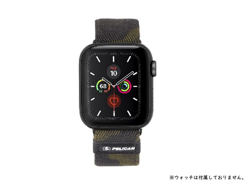 PELICAN (ペリカン) WATCH PROTECTOR BAND (ウォッチプロテクターバンド) Apple Watch Series 1・2・3・4・5・6・SE用 38-40mm 抗菌 ウォッチバンド カモグリーン MICROPEL&#127276;抗菌コーティング 軽量 通気性 伸縮性素材 簡単着脱 [PP043404] WATCH PROTECTOR BAND 2