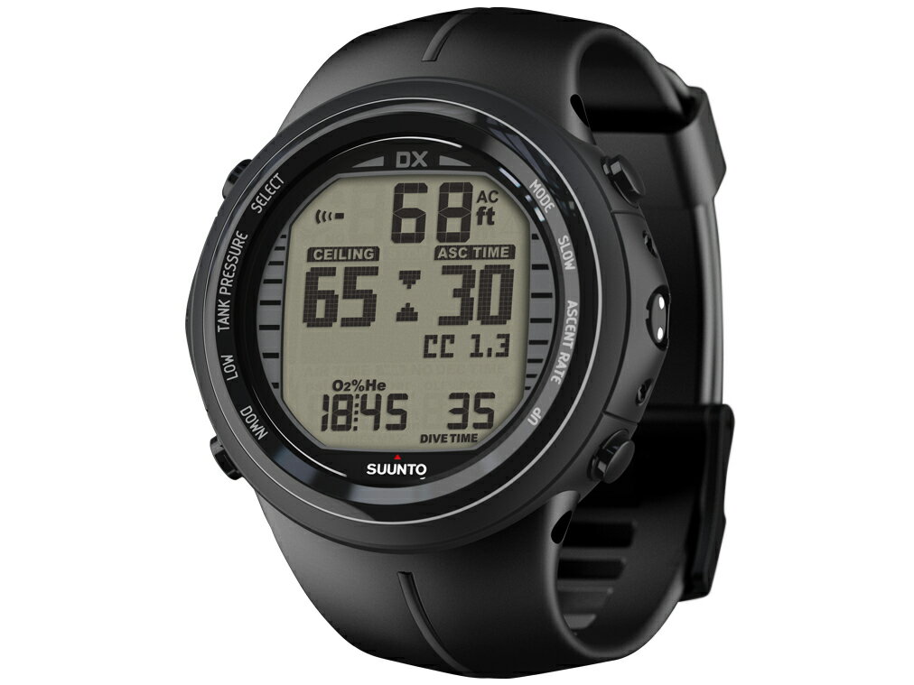 SUUNTO DX ブラック エラストマー ダイブコンピューター ▼日本正規品・安心保証・送料無料