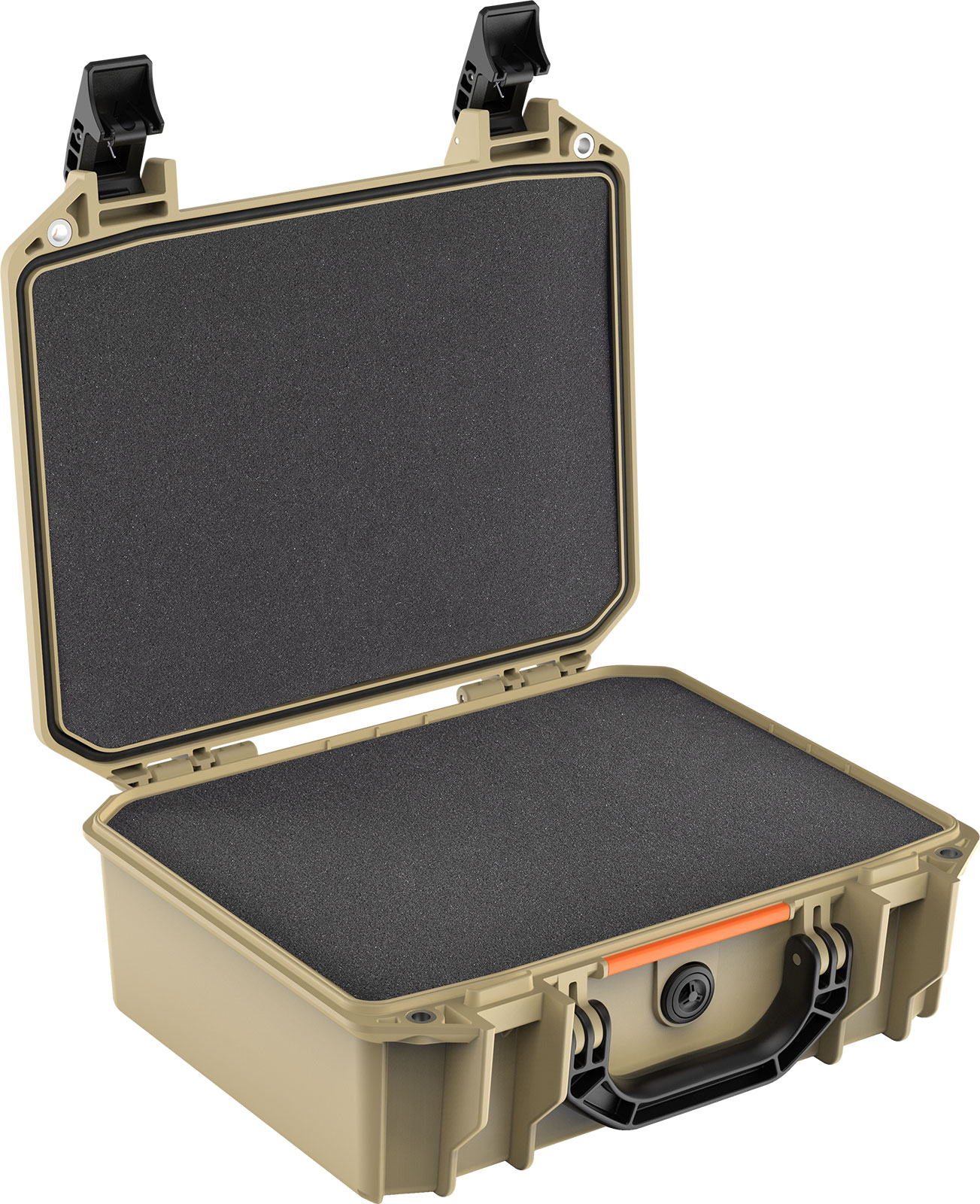 街のダイビング屋さん 楽天市場店のPELICAN ペリカン Vault Medium Case V200C ボルトミディアムケース フォーム付き カラー:TAN タン サイズ:39.1 x 33.2 x 15.6 cm 容量:13L 機器ケース 保護ケース 防水 耐衝 [VCV200-0020-TAN]｜アングル3