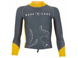 AQUALUNG(アクアラング) オリジナル ラッシュガード キッズ用 ブラック/オレンジ