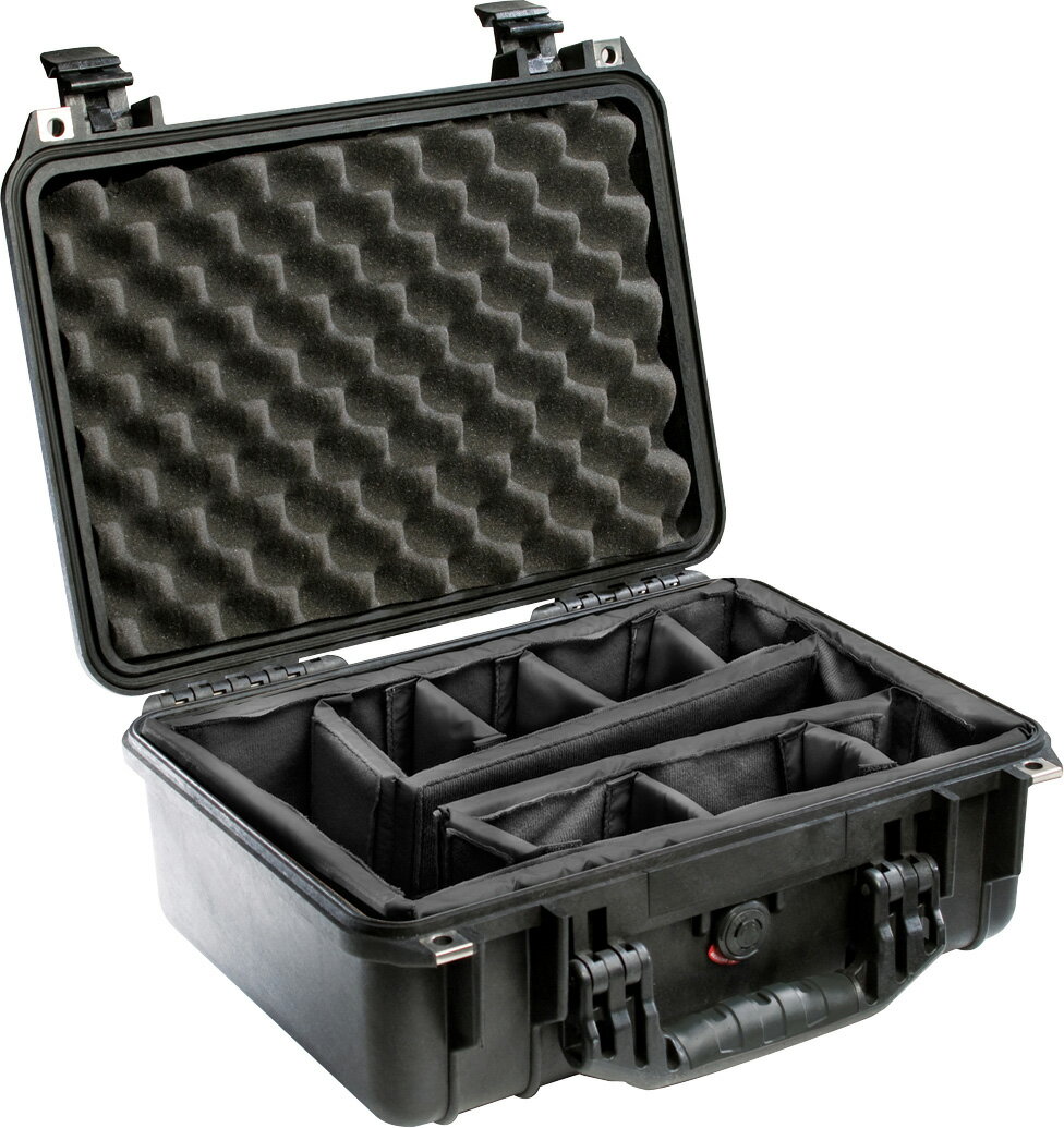 Other - PELICAN（ペリカン） プロテクターケース 1454 パッド付ディバイダー付き BLACK [ブラック] [1450-004-110] 携帯電話 デジカメケース 保護ケース ハードケース