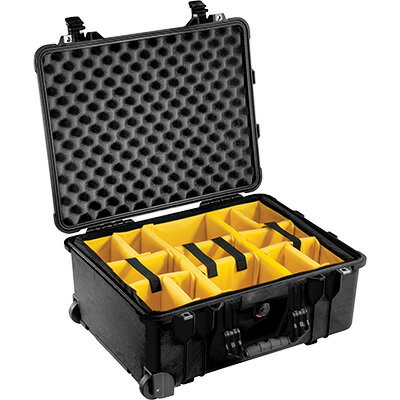 PELICAN(ペリカン) 1560 プロテクターケース パッド付ディバイダー ブラック 44L [015600-0040-110] 1564 Protector Case with Padded Divider Black