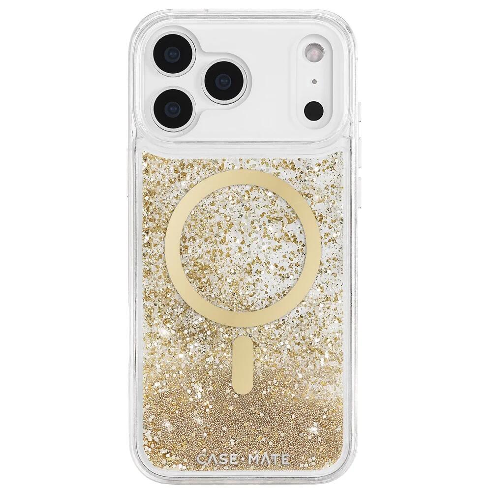 Case-Mate ケースメイト ウォーターフォール ゴールド iPhone17 Pro Max用 MagSafe対応  Waterfall - Gold MagSafe 耐衝撃 スマホケース 流れるラメ