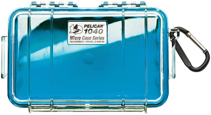 【あす楽対応】PELICAN（ペリカン） マイクロケース 1040 BLUE/CLEAR [ブルー/クリア] [1040-026-100] 透明 携帯電話 デジカメケース 保護ケース スキューバダイビング ハードケース