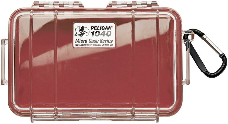 PELICAN（ペリカン） マイクロケース 1040 RED/CLEAR [レッド/クリア] [1040-028-100] 透明 携帯電話 デジカメケース 保護ケース スキューバダイビング ハードケース