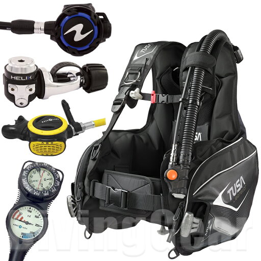TUSA BC0103B / アクアラング ヘリックス 重器材セット Helix レギュレーター オクトパス Octopus 残圧計 コンパス 2連ゲージ トラスト TUSA BC0103B / アクアラング ヘリックス 重器材セット Helix レギュレーター オクトパス Octopus 残圧計 コンパス 2連ゲージ トラスト