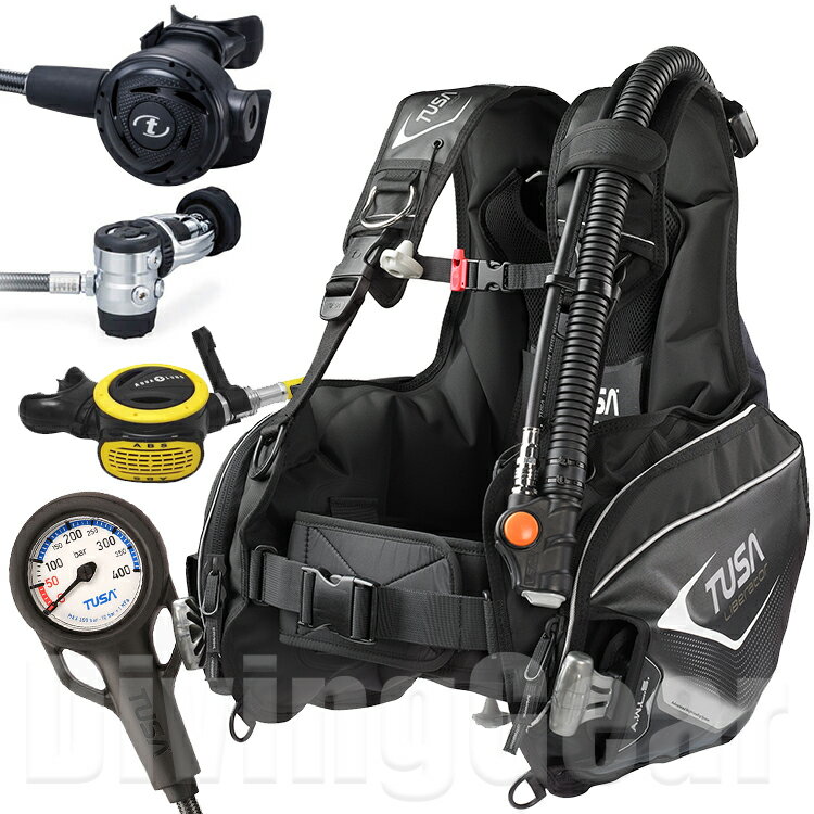 TUSA BC0103B / RS1103J 重器材セット BC RS-1103J レギュレーター ABS オクトパス SC0101J シングルゲージ(残圧計) 4点セット