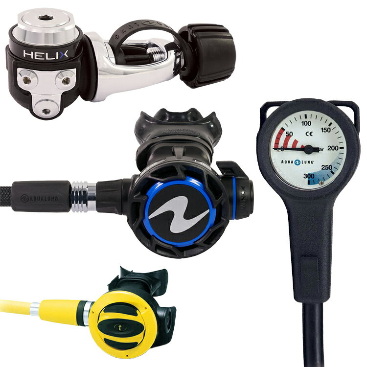 AQUA LUNG(アクアラング) TUSA(ツサ) ヘリックスコンパクト SS20 トラストシーゲージ レギュレーター オクトパス 残圧計 シングルゲージ ダイビング 重器材セット