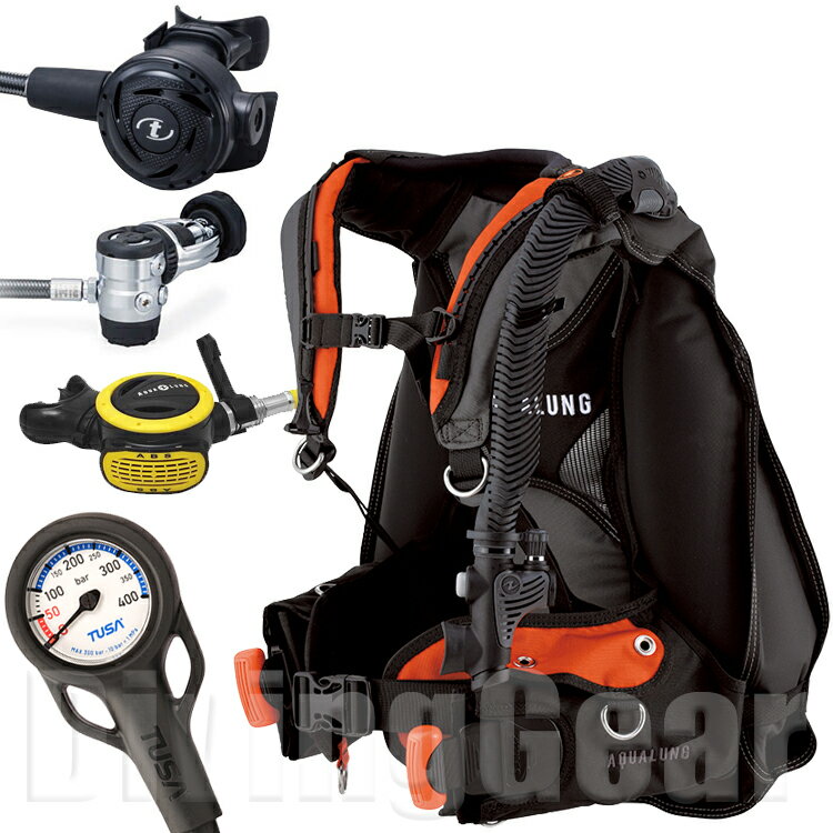 楽天DivingGearアクアラング プロHDコンパクト / TUSA RS1103J 重器材セット AQUALUNG PRO HD COMPACT BC RS-1103J レギュレーター ABS オクトパス SCA150J シングルゲージ（残圧計） 4点セット（欠品中のため2月末以降入荷予定）