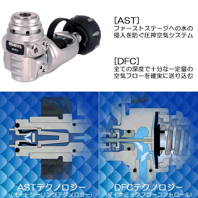 [ mares ] �ޥ쥹��SXS 62X �쥮��졼���� �����ӥ� Regulator Diving �Ŵ��