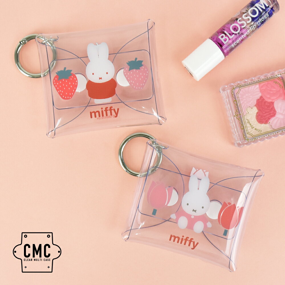 Rakuten - ミッフィー ポーチ クリア ストロベリー チューリップ 丸カラビナ 小物入れ カラビナ付き クリアマルチケース SSサイズ airpods proケース 薬ケース キー 鍵ケース ガチャ活 レディース 女子 通勤 通学 旅行 フェス 大人 学生 子供 可愛い キャラクター グッズ 人気