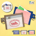 【クーポン利用で10%OFF】メール便送料無料 アヴェンチュラ バイカラー ミニポーチ カラビナ付き パスケース 定期入れ ファスナー スリム ミニ財布 レディ...