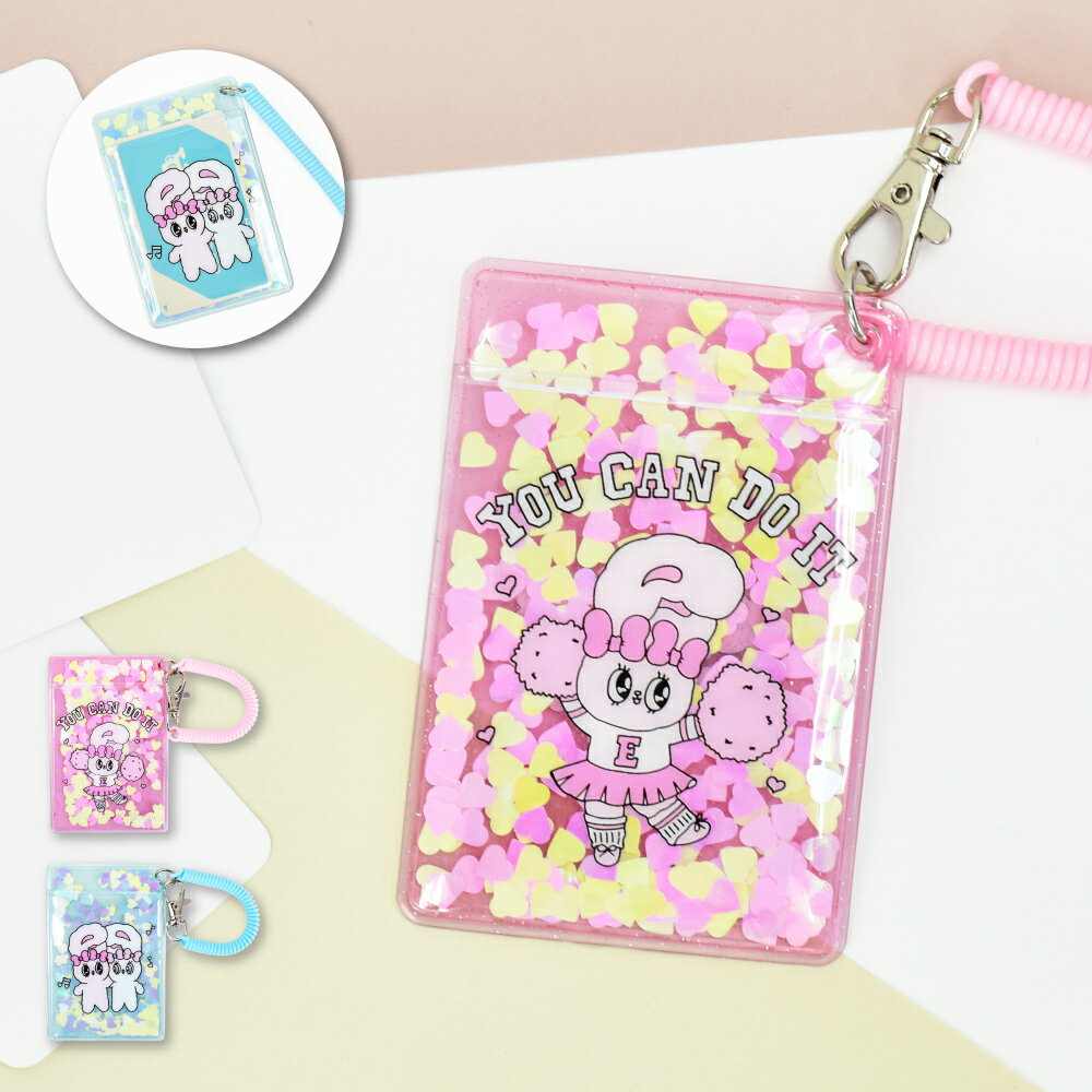 エスターバニー 定期入れ パスケース コイルコード クリア クリアパスケース PVC シャカシャカ 小さい 薄い 透明 コンフェッティ ホログラム レディース 女子 女の子 高校生 中学生 小学生 子供 通学 新学期 通勤 かわいい おしゃれ キャラクター グッズ 人気