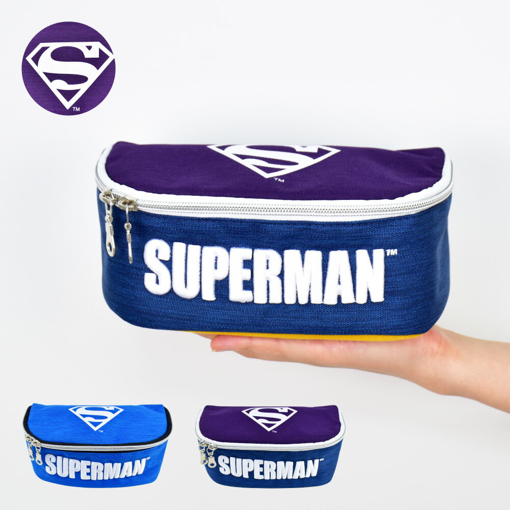 メーカー希望小売価格はメーカーカタログに基づいて掲載していますITEM INFO ブランドキャラクター Superman(スーパーマン) TM & (C) DC Comics. 発売元：株式会社マリモクラフト 商品名 フルオープンペンケース SUPERMAN (型番) SM-103 BL SM-104 PU サイズ ・(縦)約8cm/(幅)約20cm/(マチ)約10cm ・重量：約70g 仕様 ・素材：ポリナイロン ポケット ・外ポケット：なし ・背面ポケット：なし ・その他ポケット：なし カラー展開 ブルー(SM-103) / パープル(SM-104) 配送方法 メール便 宅配便 ご注意 ＜ご購入頂く前にかならずご確認下さいませ。＞ ○在庫管理システムにて複数店舗の在庫を共有しております。 ご注文のタイミングによって在庫の確保が出来ない場合がございます。 ○商品画像に関しましてはできる限り実物の色に近づけるように加工しておりますが、 お使いのモニターやお部屋の環境により実際の商品と色味が異なる場合がございます。 ○サイズの計測に関しましてはスタッフ間で統一、徹底はしておりますが、 若干の差異が生じる場合がございます。 ○生地のカッティングにより商品画像と多少異なる場合がございます。 ○商品画像はサンプルとなりますので仕様に変更がある場合がございます。 ○素材の性質上、染料の匂いが強いものがございます。 数日のご使用や陰干しなどで気になる匂いはほとんど感じられなくなりますのでお試しくださいませ。 ○メール便配送不可の商品をメール便希望でご注文をいただきました場合は、 当店で宅配便にご変更をさせていただき配送をさせていただきます。 ○皆様により良い商品をより安くご提供させて頂けますよう、 ご注文完了後のご交換・キャンセル・及び不良品以外のご返品・ご交換はお受け致しておりません。 ご注文を頂く際は必ずサイズ・カラー・素材等よくご確認の上、 ご注文くださいますようお願い申し上げます。 シーン 大人 大学生 高校生 中学生 小学生 通勤 通学 出張 旅行 部活 お出かけ スポーツ 入社 入学 入学式 卒業 卒園 卒業式 卒園式 新学期 新生活 向け バッグ 丈夫 かわいい 可愛い おしゃれ オシャレ 人気 ブランド キャラクター バレンタインデー ホワイトデー 母の日 父の日 お祝い クリスマス プレゼント ギフト かばん カバン ケース bag 小物入れ ファッション トレンド