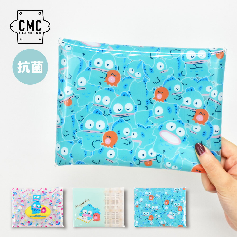 ハンギョドン サンリオ マスクケース 小物入れ クリアマルチケース LLサイズ キャラクター グッズ フェイス 抗菌 レディース マスクポーチ 大きめ 大容量 トラベル バッグインバッグ クリアポーチ 通勤 大人 向け メンズ 通学 女子 男子 大学生 高校生 かわいい 可愛い
