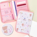 mikko illustrations ポーチ 手帳型 通帳ケース カードケース パスポート アクスタケース 推し 大容量 チケット トラベル 母子手帳 母子手帳入れ 大人 レディース 女子 通勤 通学 旅行 整理整頓 推し活 大人 学生 子供 ママ 可愛い かわいい キャラクター characters グッズ