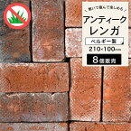 レンガ ブリック 約210×100×65mm 赤 茶 ベルギー製 ハンドメイドレンガ 暖炉 レンガブロック アンティークレンガ 敷石 アプローチ 花壇 造園 ガーデニング エクステリア DIY【アンテブリック 950 エステートバロック 8個セット販売】※代引き不可・メーカー直送品