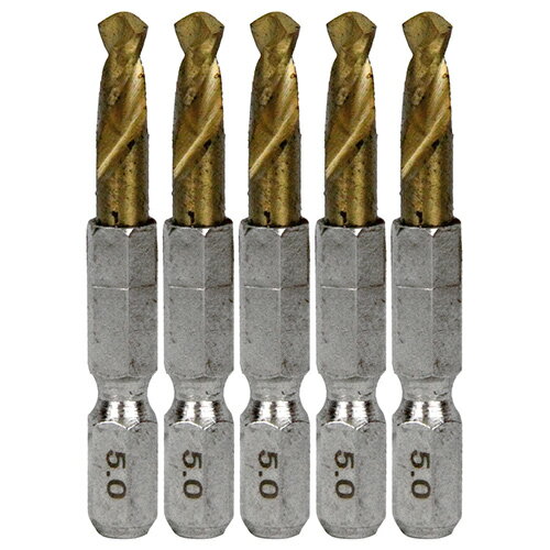 Rakuten - SK11 六角軸Tin鉄ドリル 極短 5.0mm 5pcs