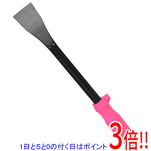 平日午前8時までにご注文・決済完了で提携倉庫より当日出荷いたします。なお、北海道・沖縄・離島の方は出荷まで2日〜7日かかります。予めご了承ください。ご注文・お支払い後は商品の手配を行いますのでのキャンセルはお受けできません。 代金引換のご注文はお受けできません。打撃のショックを軽減、握りやすい樹脂グリップを採用しています。機器の取り付け移動作業の補助、ハガシ作業。適正な特殊熱処理加工により統一された品質を確保しています。刃先の厚みを薄く、角度をつけている為、小さな隙間にもくいつきます。落下防止のための金具取付け穴付きで、安全です。アルミサッシ枠(ドア)の取付・取り外し作業、ペンキ削りやスクレイパー作業、床板・ベニヤ板・壁用ボード・新建材等の取り外し作業、機械・機器の取付け移動作業の補助などに最適です。●全長：400mm。●刃幅：45mm。●カラー：グリップ部ピンク。●高級特殊鋼(完全熱処理済)。表示用途以外には使用しないでください。ご使用の際はヘルメット、保護メガネ、皮手袋、安全靴等、作業内容に合わせた防具を着用してください。本体にヒビ割れ、曲がり等の異常がないことを確認して危険のないよう使用してください。※返品についてはこちらをご覧ください。　