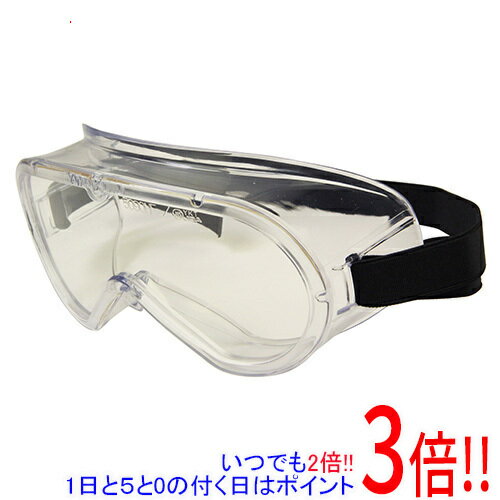 平日午前8時までにご注文・決済完了で提携倉庫より当日出荷いたします。なお、北海道・沖縄・離島の方は出荷まで2日〜7日かかります。予めご了承ください。ご注文・お支払い後は商品の手配を行いますのでのキャンセルはお受けできません。 代金引換のご注文はお受けできません。無気孔タイプで感染予防対策にも対応します。粉じんや飛来物が発生する作業時の眼の保護。眼鏡・マスクの併用が可能です。紫外線カット・くもり止めレンズでクリアな視界を確保します。傷に強いハードコートレンズです。●レンズカラー：クリアー。●レンズ仕様：紫外線カット・くもり止め加工。●無気孔タイプ。●JIS規格品。●レンズ：ポリカーボネート。●フレーム：塩ビ。作業中に保護めがねをはずさないでください。熱現場や有害光線の発生する作業には使用しないでください。化学薬品取扱い作業では顔全体を保護する防災面と必ず併用してください。この保護めがねは、あらゆる種類の飛来物から眼を守るものではありません。フレームの隙間から異物飛来の危険が考えられる作業では、防災面その他の保護具も併せて使用してください。※返品についてはこちらをご覧ください。　