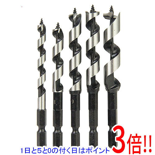 平日午前8時までにご注文・決済完了で提携倉庫より当日出荷いたします。なお、北海道・沖縄・離島の方は出荷まで2日〜7日かかります。予めご了承ください。ご注文・お支払い後は商品の手配を行いますのでのキャンセルはお受けできません。 代金引換のご注文はお受けできません。先ネジタイプで、押さえつける力不要で楽に美しい真円の穴あけができます。一般木材の穴あけ作業。先ネジタイプ(誘導ネジ)で楽に穴あけが可能です。インパクトドライバーへもワンタッチで着脱可能な6.35mm六角軸タイプです。●サイズ：6・8・9・10・12mm。●6.35mm六角軸。●対応機種：電気ドリル・充電インパクトドライバー。●5本組。保護メガネを着用して下さい。肌を出さない服装で作業をして下さい。ボール盤での使用はおやめ下さい。※返品についてはこちらをご覧ください。　