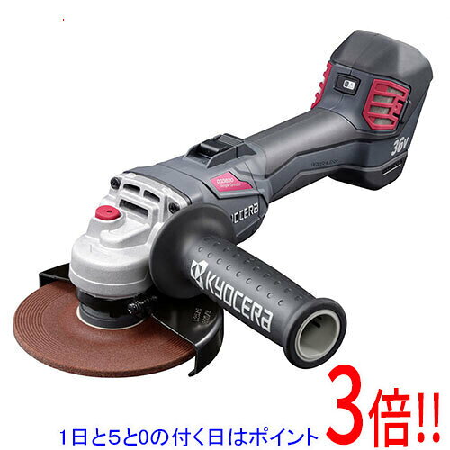 メーカー受発注によりご注文後のキャンセルはお受けできません。連続作業にロックオンできるスライドスイッチを採用したコンクリート・鉄筋切断などの重負荷作業を快適に行う事が出来るAC機(1200W)並みのハイパワー仕様の充電式ディスクグラインダーです。鉄の研削、鋼管・鋼材・鉄筋の切断、ステンレスの研磨、コンクリート・モルタル等の切断・面取り。本体角度を変えても最大切込深さが変わらない独自の円型ギヤヘッドで切断砥石を長く使えます。ダイヤル式による無段階変速で作業に応じた回転数に調節できます。キックバック軽減機能、再起動防止機能、ブレーキ付で不意の事故を防止します。タフな作業にも耐えられる防じん・防水の国際規格IP56に適合しています(規格適合は工具本体のみです、粉じんや水により故障しないことを保証するものではありません)。持ちやすく操作性が良い細握りで作業者の負担を軽減します。●砥石径：外径125mm×内径22mm。●定格速度：8000min-1。●電源：DC36V(リチウムイオン)。●握り部周長：144mm。●回転数：3000〜8000min-1。●充電時間：54分。●品名コード：629807B。●ハウジング：PA+TPE。●ギヤケース：アルミ。●補助ハンドル：PA+TPE。●付属品：カニ目スパナ×1、補助ハンドル×1。取扱説明書をお読みの上、正しくお使いください。使用する砥石は72m/s以上の正規の砥石を取付けて正しい仕様面で研削してください。使用可能な砥石の厚みは6mmまでです。砥石カバーを取付けて使用してください。乾式用のため水・研削液などは使用しないでください。用途以外の刃物(丸ノコ刃・チップソーなど)での切断はしないでください。※返品についてはこちらをご覧ください。　