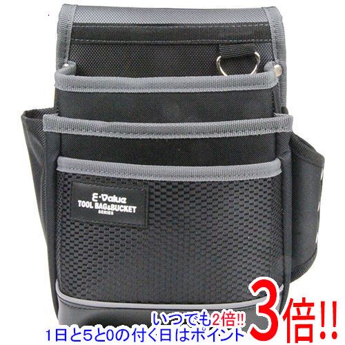 乐天商城 - 【1日と5.0のつく日、18日はポイント3倍！】E-Value 腰袋 3段 ブラック＆グレー EDK-2D GR
