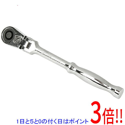 平日午前8時までにご注文・決済完了で提携倉庫より当日出荷いたします。なお、北海道・沖縄・離島の方は出荷まで2日〜7日かかります。予めご了承ください。ご注文・お支払い後は商品の手配を行いますのでのキャンセルはお受けできません。 代金引換のご注文はお受けできません。180度首振り機構で、ヘッド部の角度が変えられ、複雑な場所に対応します。ソケットと組み合わせ、六角ボルト・ナットやネジの締付け、緩め作業。ワンサイズ小さく設計された極小ヘッドは、従来商品では使用できない、より窮屈なスペースでの作業が可能です。ギア数72山採用で、振り幅の制限された狭い場所でも細かな送り角度で、操作性抜群です。●差込角：9.5mm(3/8インチ)。●ヘッド幅：27mm。●ヘッド厚：12.5mm。●全長：190mm。※返品についてはこちらをご覧ください。　