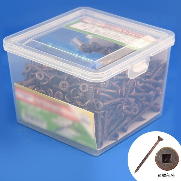 ウッドデッキ用ビス丈夫で卓越した施工性！仕上がりがキレイ堅木以外は下穴・座掘り不要ダンドリビスNWDSの特長頭飛び防止・引き寄せ効果大割れ防止カット刃・低トルク ノコ刃頭の形状は深い四角穴で、施工性抜群！商品仕様品番V-NWDS90-SX入...