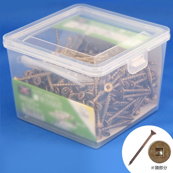 木ビス フレキ 5.2×90 (122本入り) ブロンズ 四角穴2番 WD90 【代引不可】 北海道・沖縄・離島配送不可