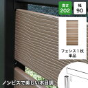 樹脂ボーダーフェンス 900×2020mm アムール ※支柱別売り 外構 目隠し DIY屋外 庭 組立 業務用 プロ 埋設 柵