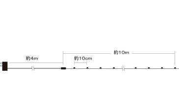 【イルミネーション何点でも送料1000円】 イルミネーション 室内用 LEDジュエリーライト100球 電球色 (JE100D) アダプター式 10m