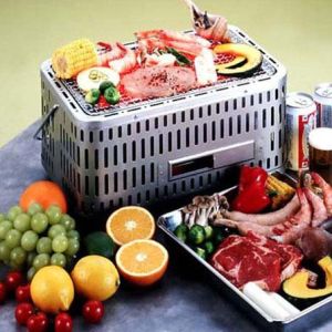 バーベキューコンロ 網付(フルサイズ) 七輪 シチリン しちりん 卓上 角型 SC-392 BBQコンロ ※沖縄・離島配送不可 【代引不可】