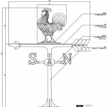 【限定クーポン発行中】 風見鶏 中 にわとり Mシリーズ KZM-鶏風見鶏 新居 装飾 ヨーロッパ 洋風 アイアン オーナメント ウォールアクセサリー エクステリア