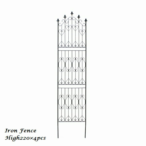 アイアンフェンス220 ハイタイプ 4枚組 ブラック DF010H-4P-BLK ※北海道＋3000円 【代引不可】