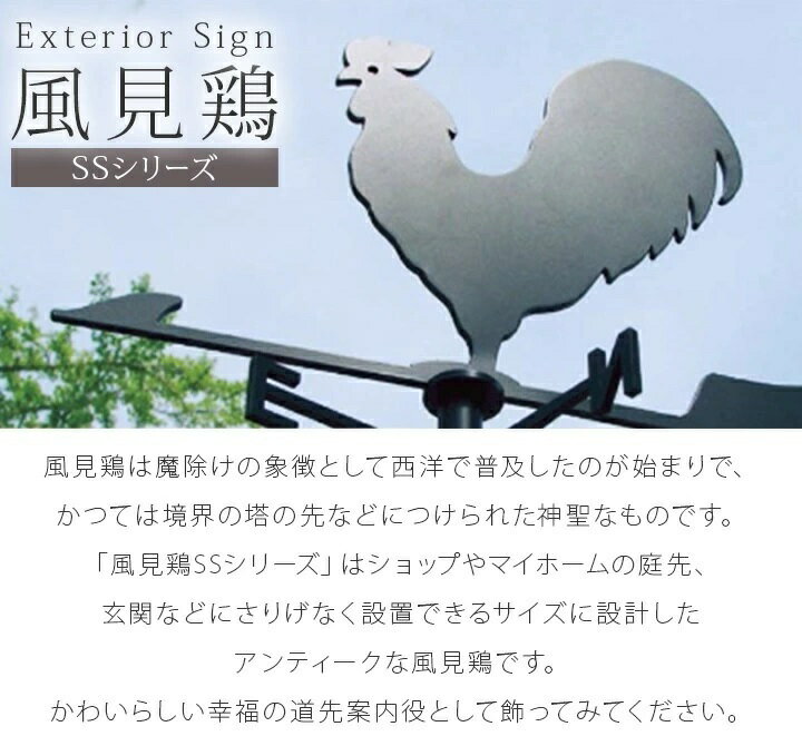 風見鶏 犬 ステンレス製 黒つや消し KZSS-犬2 (脚部Aタイプ) 風見鶏 装飾 ヨーロッパ 洋風 アイアン オーナメント お庭