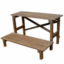 フラワースタンド 木製 幅80cm 2段 ダークブラウン (JSFS2-800DBR) 花台 ※北海道+3000円 【代引不可】