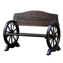 ベンチ 木製 車輪ベンチ 幅110cm (WB-1100) ダークブラウン ガーデンベンチ ※北海道+3000円 【代引不可】