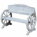 ベンチ 木製 車輪ベンチ 幅110cm ホワイト (WB-1100WHT) ガーデンベンチ ※北海道+3000円 【代引不可】
