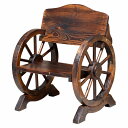 ベンチ 木製 車輪ベンチ 幅65cm ダークブラウン (WB-650DBR) ガーデンベンチ ※北海道+3000円 【代引不可】