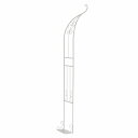 ガーデンアーチ アイアンハーフアーチ(シングル) ホワイト (IA-HF003WHT) 在庫僅少 ※北海道+3000円 【代引不可】