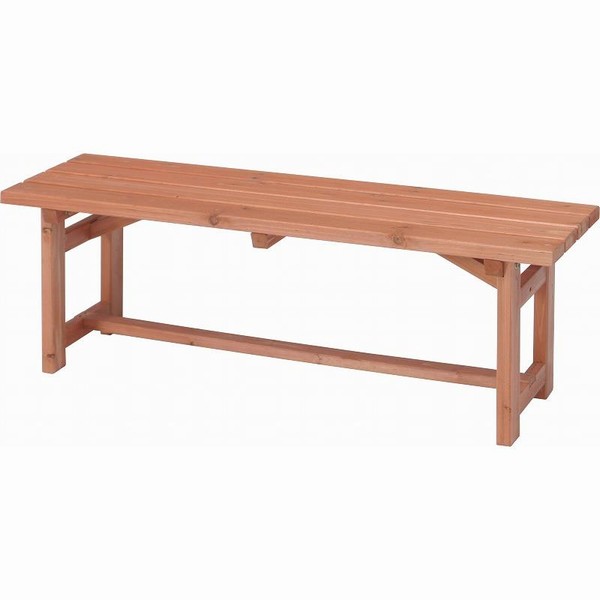 Wooden - ベンチ 縁台 木製ベンチ120 (83996) ※北海道+1800円 【代引不可】
