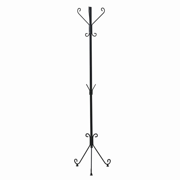 ポールハンガー ブラック (IRI-0053-BK) ハンガー 玄関 コート 収納 ロートアイアンシリーズ 【代引不可】