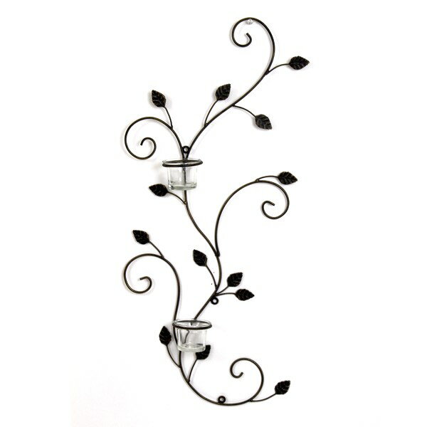 壁飾り アイアン ウォールデコ キャンドルダブル (6507) オーナメント ※北海道・沖縄・離島配送不可