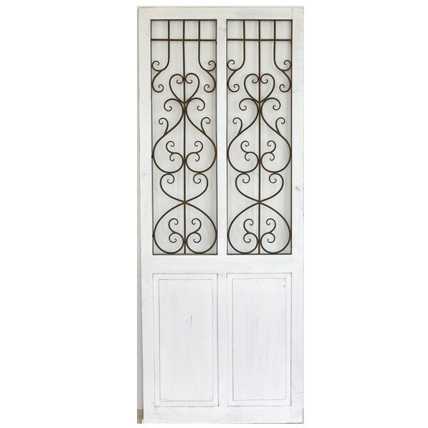 壁飾り ディスプレイ アイアンウッドダブルドアホワイト (6986) 扉 白 ※送料見積 ※北海道・沖縄・離島配送不可