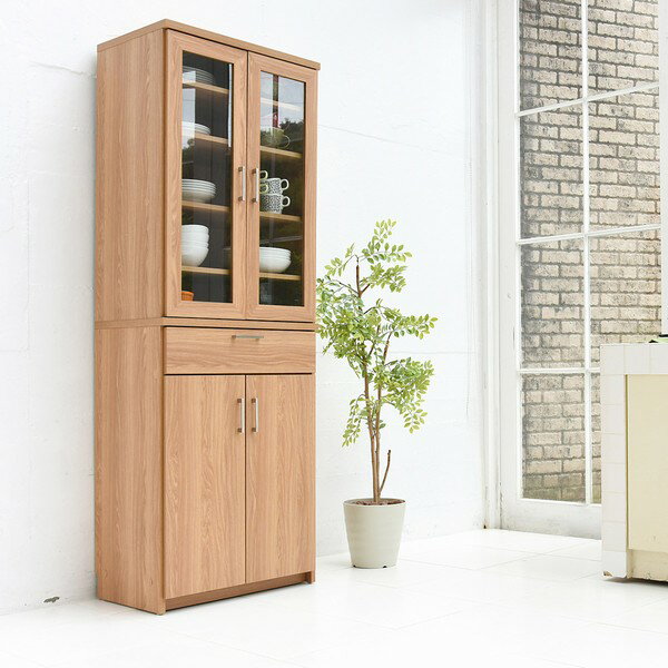 【セール】 食器棚 ダイニングボード 幅60 (FAP-0020-NABK) Keittio キッチン 収納 北欧風 木目調 【カード限定】