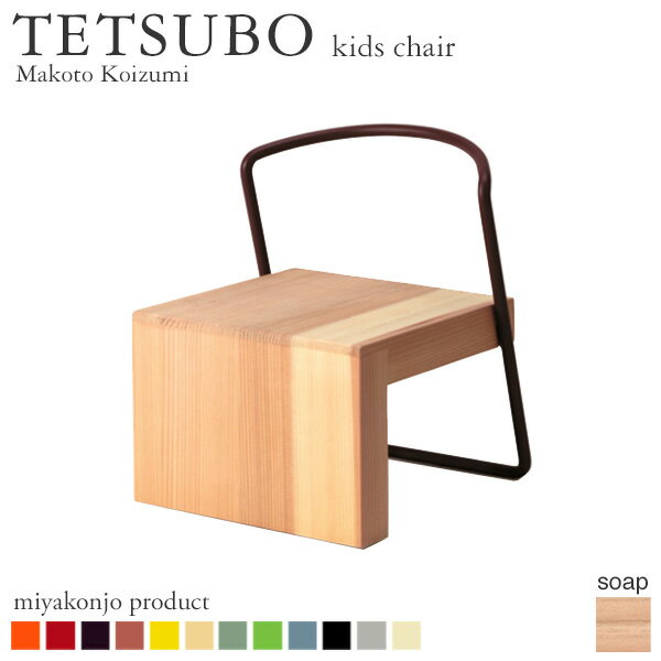 キッズチェア 椅子 TETSUBO kids chair キッズチェア (石鹸仕上げ) 木製 アイアン 無垢 miyakonjo product 日本製 沖縄・離島配送不可 【代引不可】