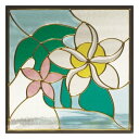 ステンドグラス (SH-E12) 300×300×18mm デザイン 花 ピュアグラス (約3kg) ※代引不可 【沖縄・離島配送不可】【代引不可】
